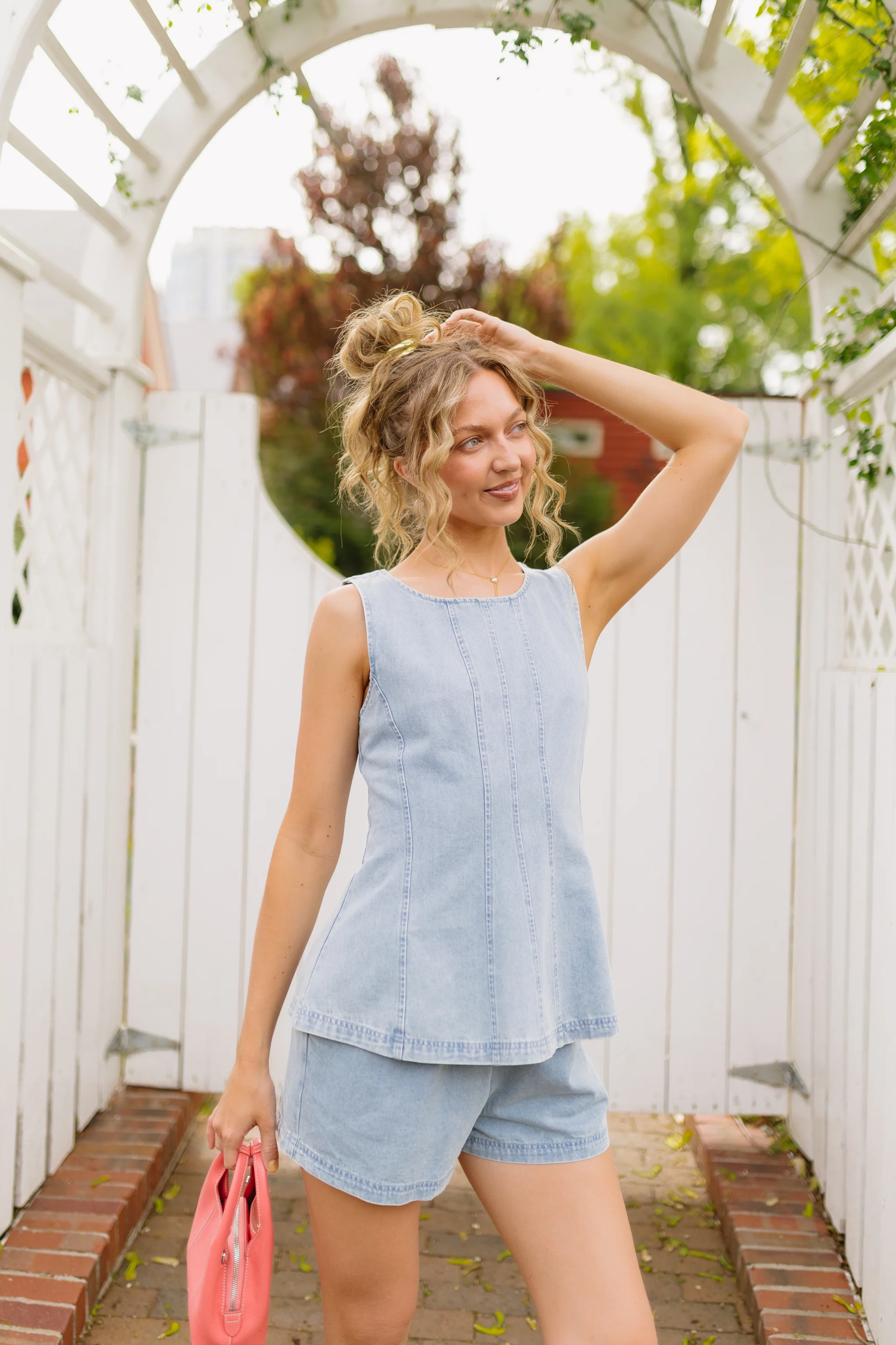 Demi Denim Top