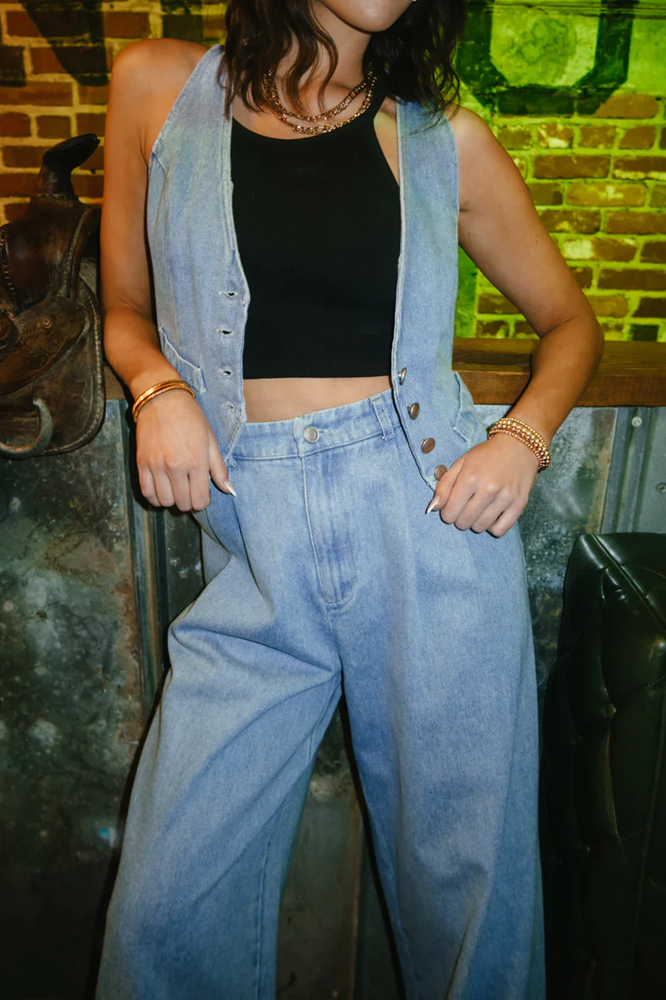 Drew Denim Vest - Image 3