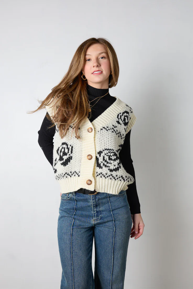 English Rose Sweater Vest - Image 3