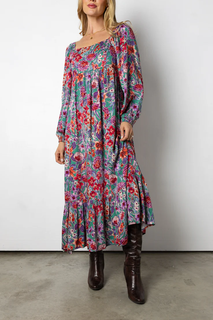 Fall Florals Maxi Dress - Image 3