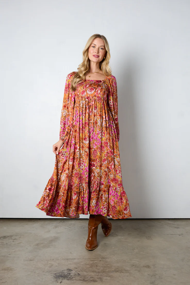 Fall Florals Maxi Dress - Image 5