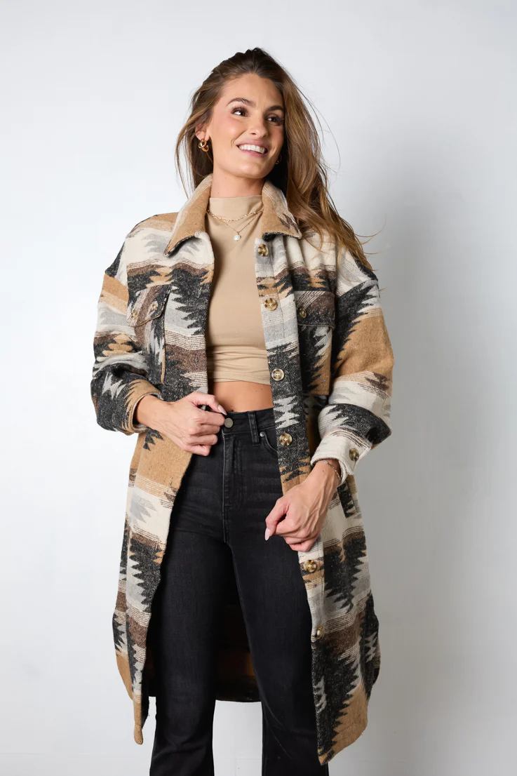 Feeling Clever Long Coat - Image 3