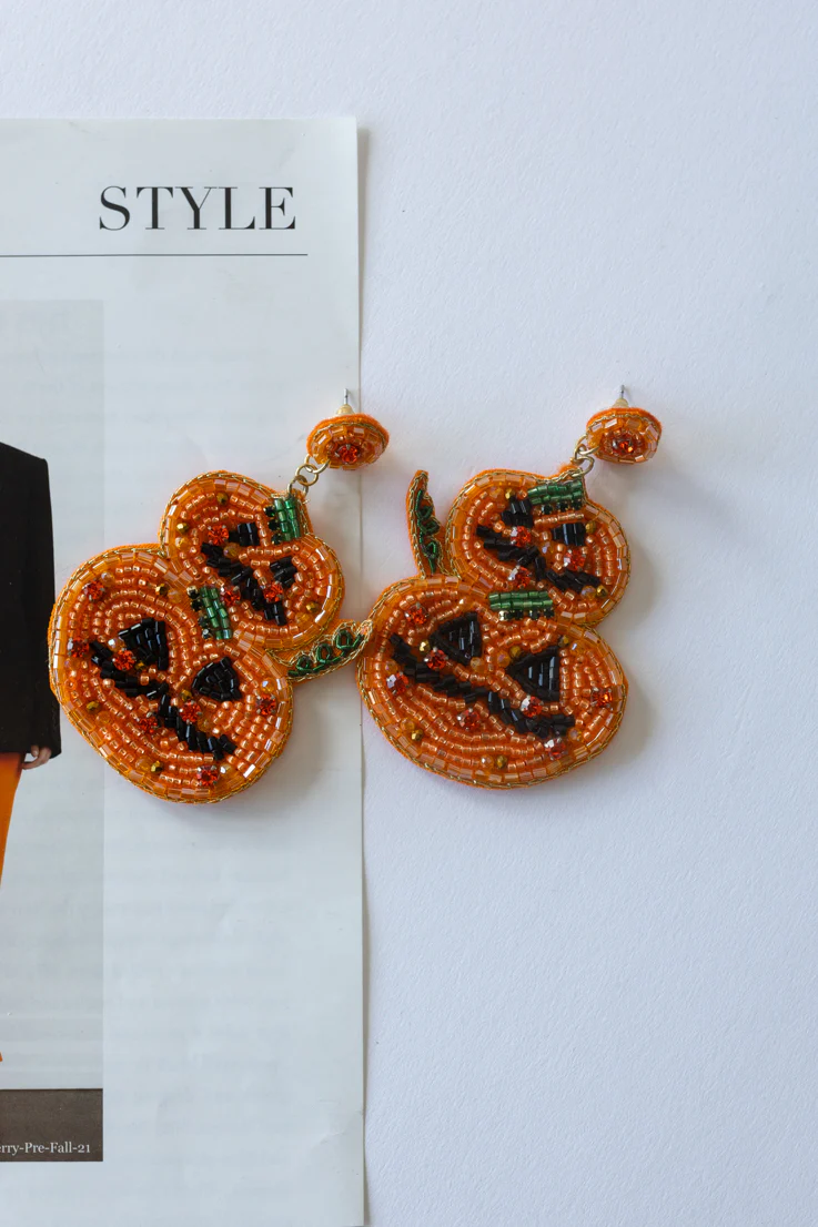 Jack O' Lantern Earrings - Image 2