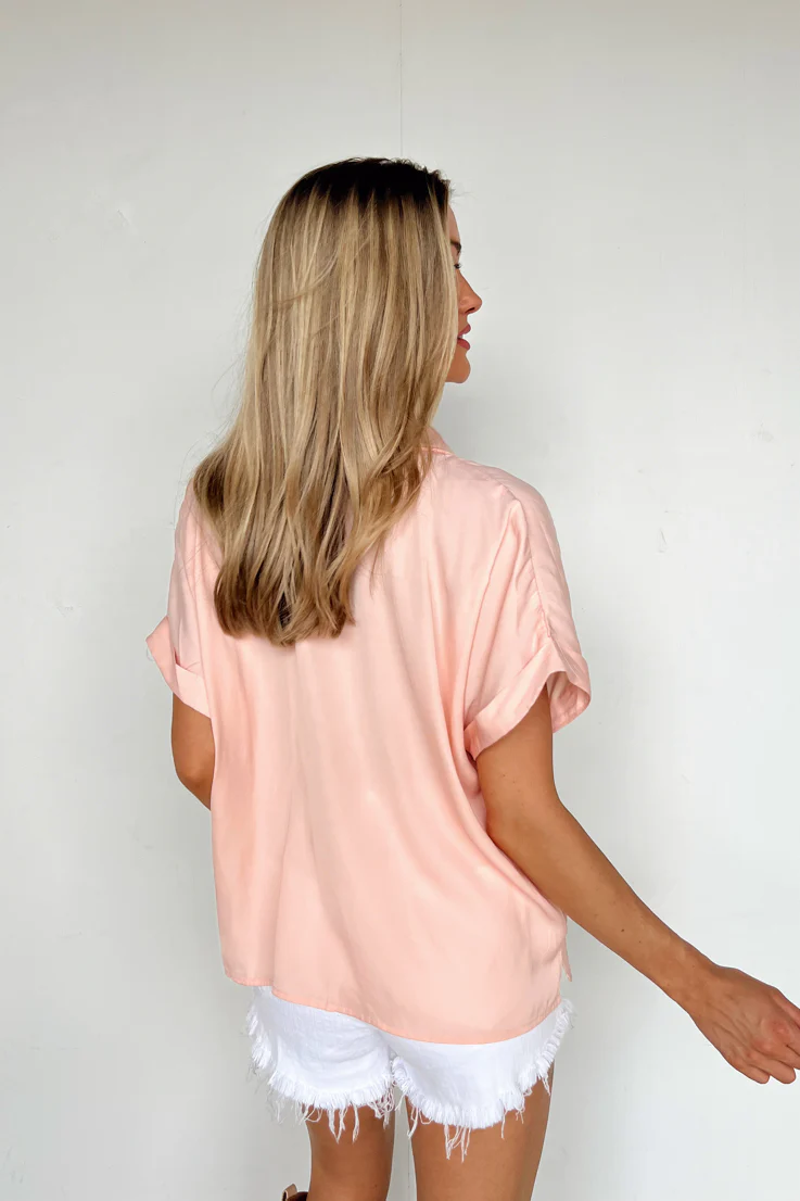 Peach Fuzz Button Down Top - Image 2