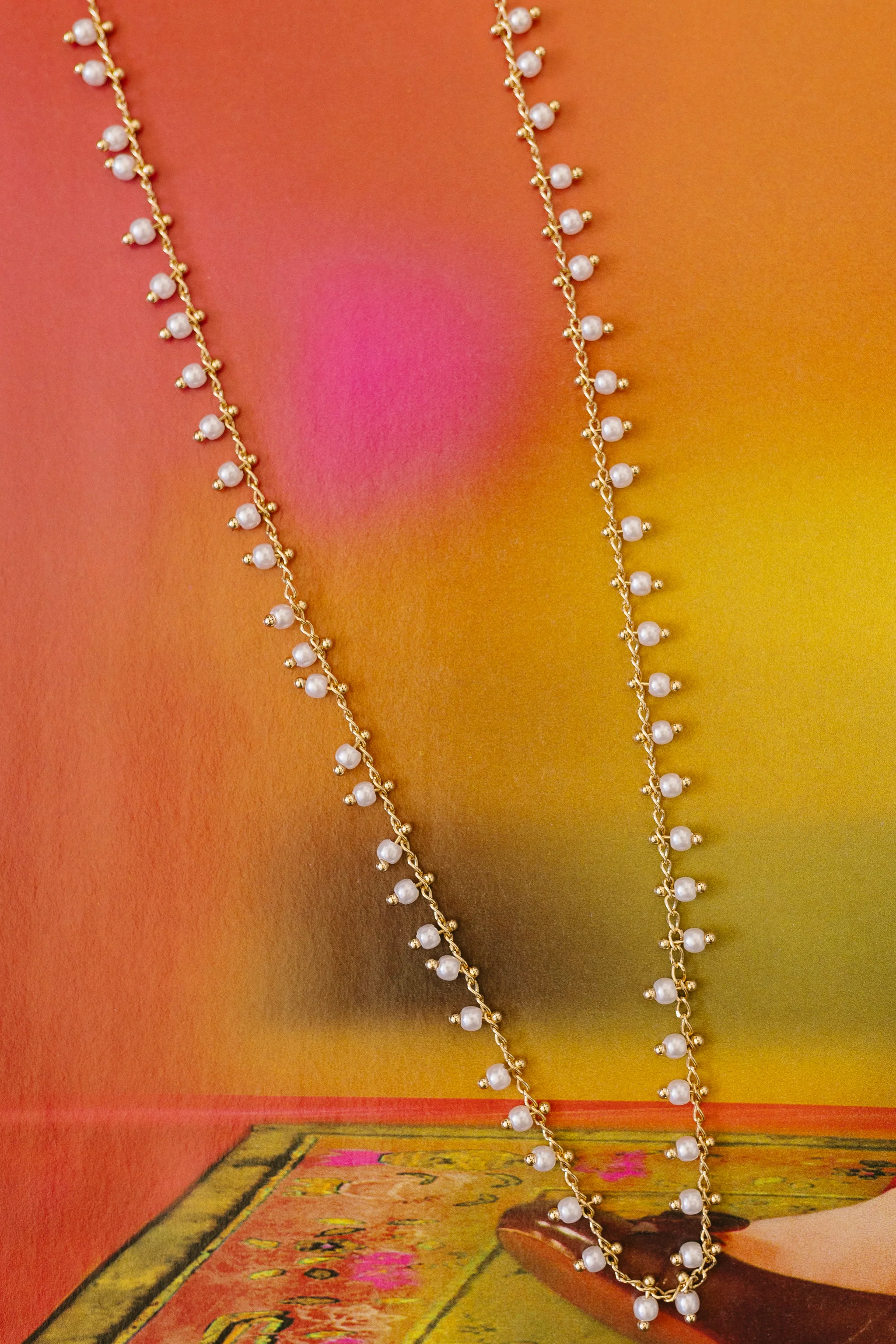 Pearl Cascade Necklace - Image 2