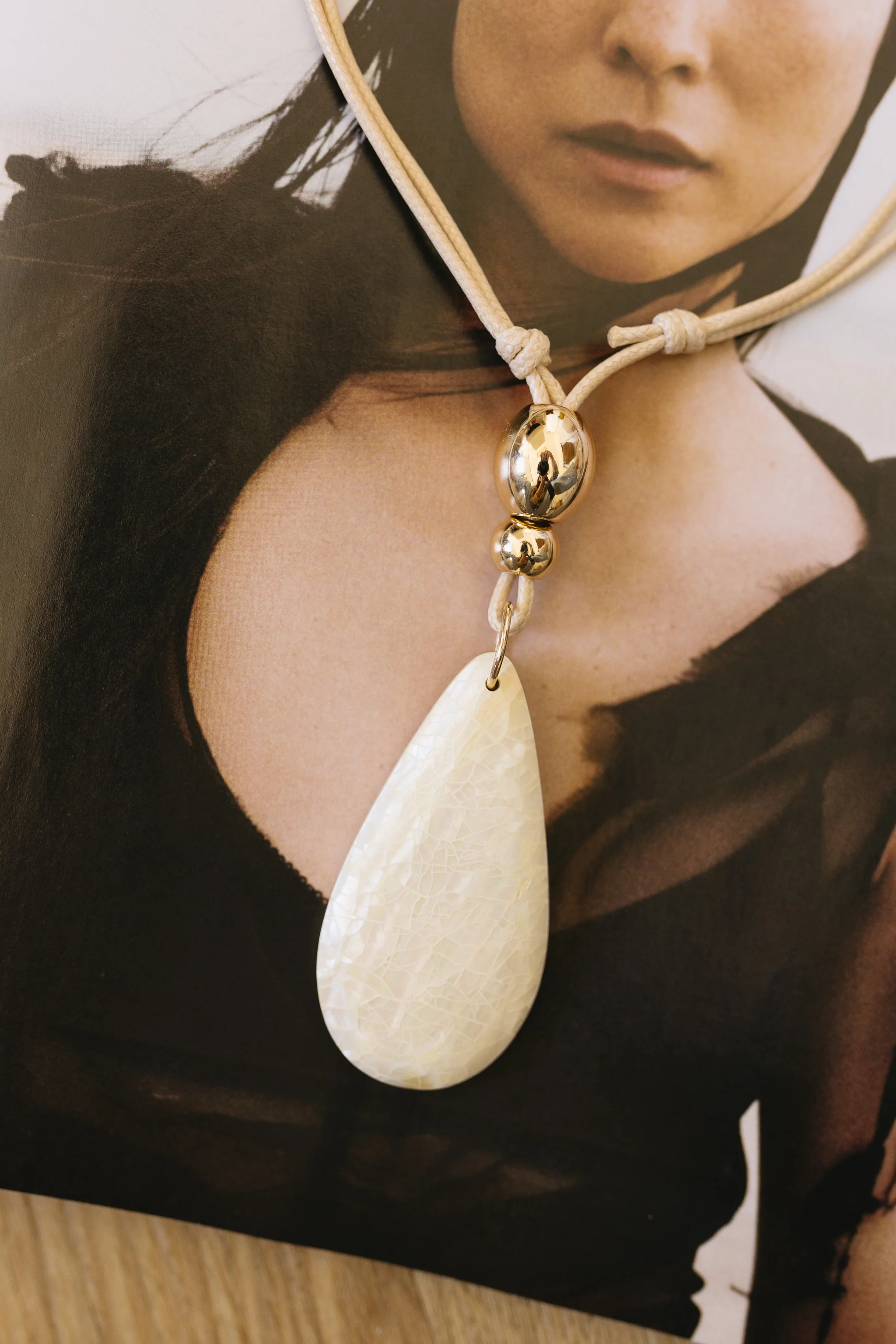 Pearl Glow Drop Necklace - Image 2
