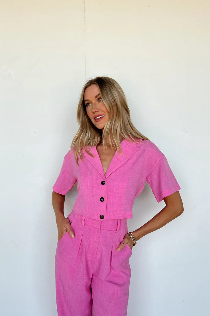 Pink Peonies Set - Pants - Image 6