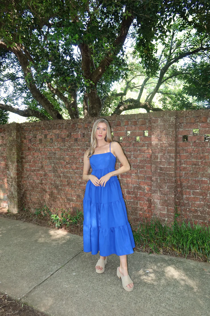 True Blue Midi Dress