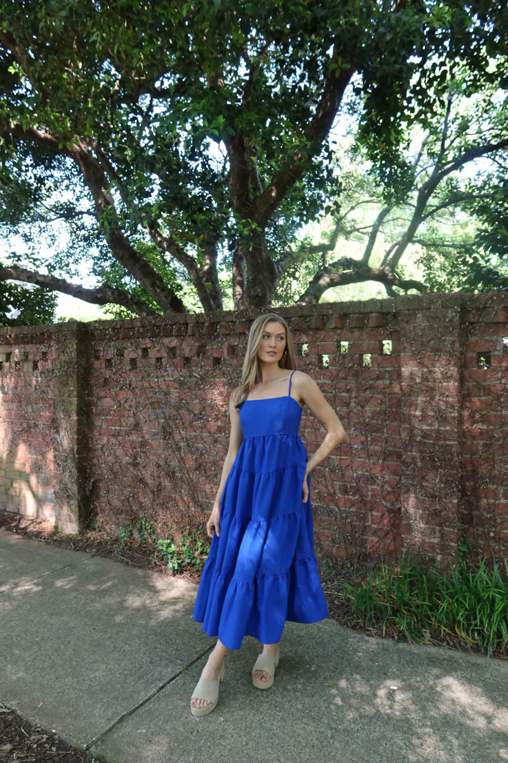 True Blue Midi Dress - Image 4