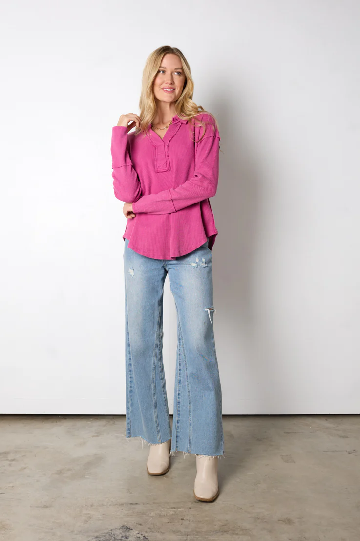 Wanda Waffle Knit Top
