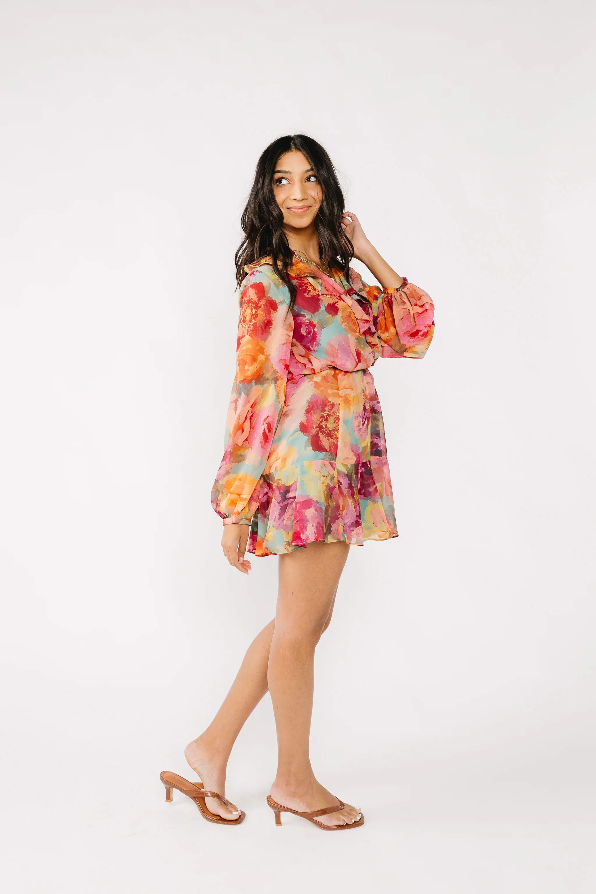 Watercolor Florals Dress - Image 4