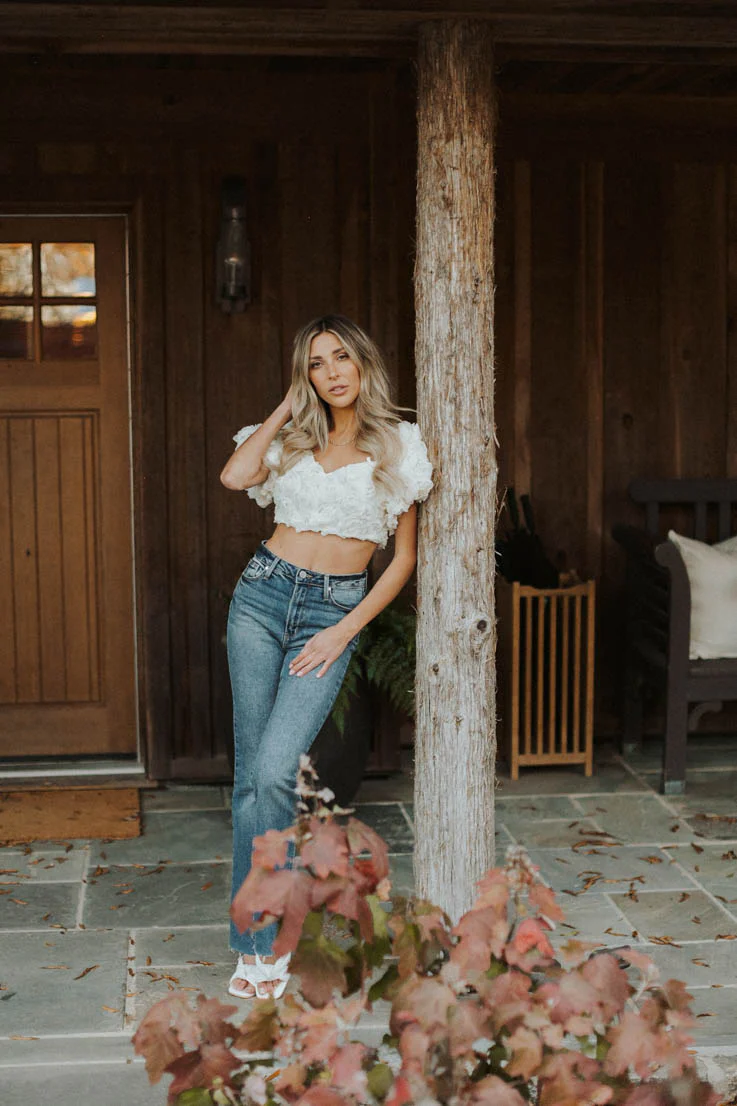 White Roses Top