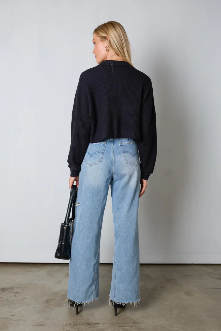 Willa Waffle Knit Top - Image 2