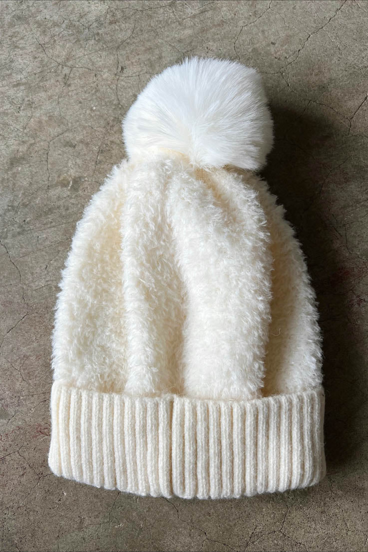 Winter White Beanie - Image 2